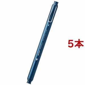 エレコム タッチペン スタイラスペン 2WAY ディスク+導電繊維 ネイビー(5本セット)[その他]