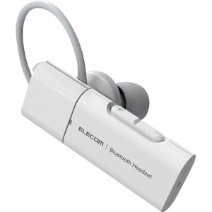 エレコム ヘッドセット Bluetooth 片耳 ハンズフリー Type-C ホワイト LBT-HSC10MPWH(1個)[ヘッドセット・イヤホン類]
