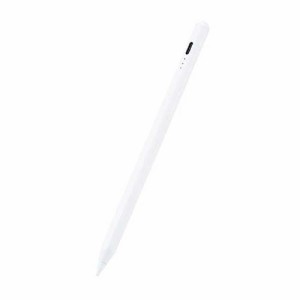 エレコム タッチペン スタイラスペン 充電式 樹脂ペン先 極細 ホワイト(1個)[その他]