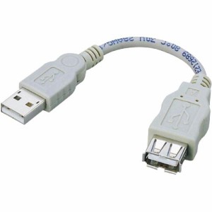エレコム USB延長ケーブル USB2.0 A-A スイングコネクタ ベージュ 0.1m(1個)[情報家電　その他]