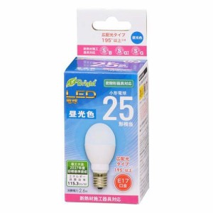 LED電球 小型 E17 25形相当 昼光色 3D-G-E17 IH23(1個)[蛍光灯・電球]