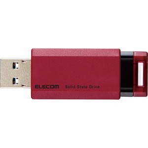 エレコム SSD 外付け ポータブル 250GB 小型 ノック式 レッド ESD-EPK0250GRD(1個)[情報家電　その他]