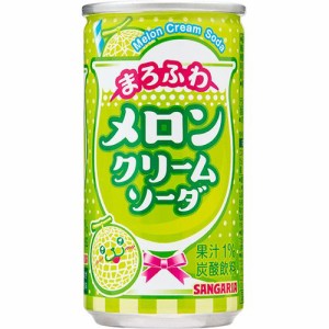 サンガリア まろふわ メロンクリームソーダ(190g*30本入)[炭酸飲料]