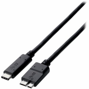 エレコム USBケーブル USB3.1 C-microB ブラック 認証品 0.5m(1個)[情報家電　その他]