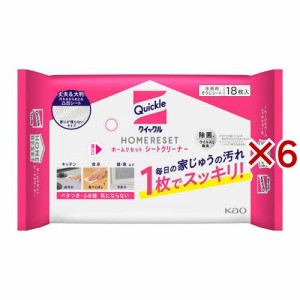 クイックル ホームリセット シートクリーナー 丈夫な大判タイプ(18枚入×6セット)[ウェットティッシュ]