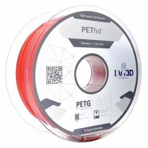 TAGin3D 3Dプリンター用フィラメント HD PETフィラメント PET HD-1.75RD レッド(1個)[事務用品]