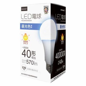 HIDISC LED電球 一般電球40形相当 昼光色 HDLED40W6500K(1個)[蛍光灯・電球]