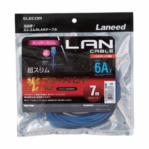 エレコム CAT6A対応LANケーブル ブルー 7m LD-GPASS／BU7(1本入)[情報家電　その他]