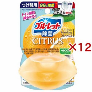 液体ブルーレット 除菌 シトラス リフレッシングオレンジの香り つけ替用(67ml×12セット)[トイレ用洗剤]