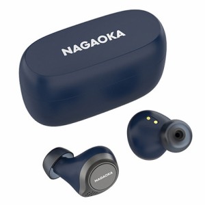 NAGAOKA Bluetooth5.0対応オートペアリング機能搭載 完全ワイヤレスイヤホン ブルー(1セット)[ヘッドホン・イヤホン]