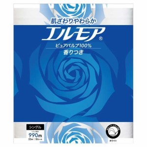 エルモア トイレットロール 花の香り シングル 55m(18ロール)[トイレットペーパー シングル]