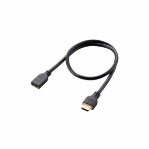 エレコム HDMI 延長 ケーブル 0.5m 4K 60p 金メッキ ブラック DH-HDEX05BK(1個)[情報家電　その他]