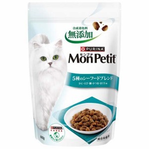 モンプチ バッグ 5種のシーフードブレンド かに・えび・鯛・かつお・まぐろ(600g)[キャットフード(ドライフード)]