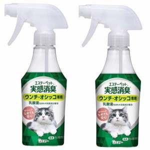 エステーペット 実感消臭スプレー 猫用 本体 フレッシュグリーンの香り(270ml×2セット)[猫砂・猫トイレ用品]