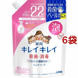 キレイキレイ 薬用泡ハンドソープ つめかえ用 大型サイズ(450ml*6袋セット)[泡ハンドソープ]