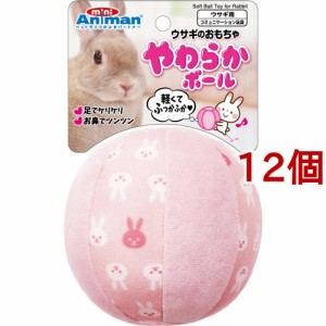 ミニアニマン ウサギのおもちゃ やわらかボール(12個セット)[小動物雑貨・ケアグッズ]