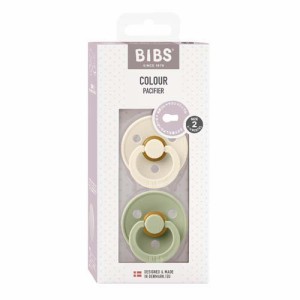 BIBS おしゃぶり カラー 2PK サイズ2 Ivory／Sage(2個入)[おしゃぶり]