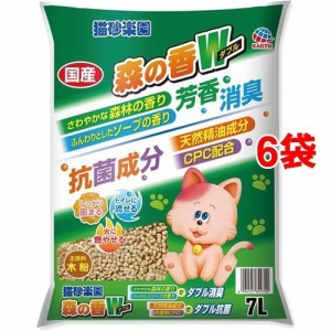 猫砂楽園 森の香ダブル(7L*6袋セット)[猫砂・猫トイレ用品]