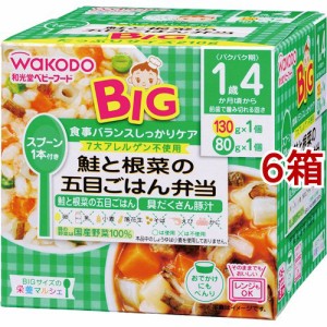 和光堂 ビッグサイズの栄養マルシェ 鮭根菜五目ごはん(130g+80g*6箱セット)[レトルト]