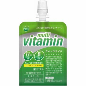 クイックエイド マルチビタミン 11種類のビタミン 栄養機能食品 ゼリー飲料(180g*30コ入)[ダイエットゼリー]