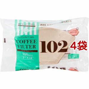 ストリックスデザイン ペーパーコーヒーフィルター 日本製 2〜4杯用 102 SD-903(100枚入*4袋セット)[キッチン用品 その他]