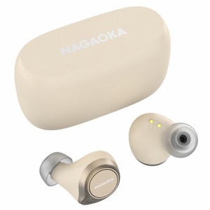 NAGAOKA Bluetooth5.0対応オートペアリング搭載 完全ワイヤレスイヤホン アイボリー(1セット)[ヘッドホン・イヤホン]