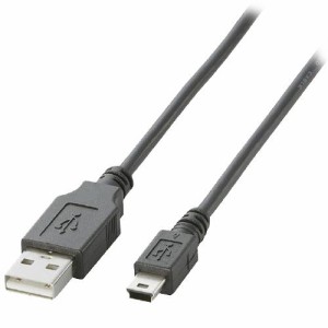 エレコム USBケーブル USB2.0 miniB-A ブラック RoHS 1.5m(1個)[情報家電　その他]