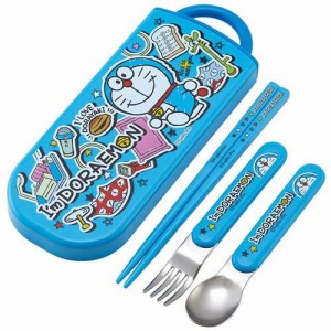 抗菌 子供用 トリオセット 箸＆スプーン＆フォーク ドラえもん ステッカー(1セット)[食器・カトラリー その他]