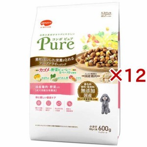 コンボ ピュア ドッグ 国産鶏肉・野菜入り(600g×12セット)[ドッグフード(ドライフード)]