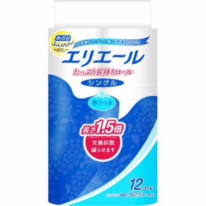 エリエール トイレットペーパー たっぷり長持ち 82.5m シングル(12ロール)[トイレットペーパー シングル]