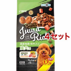 じゅわリッチ 国産地鶏・和牛入り(1.7kg*4セット)[ドッグフード(ソフト・セミモイスト)]