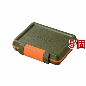 エレコム SD microSDカードケース 耐衝撃 CMC-SDCHD01GN(5個セット)[情報家電　その他]