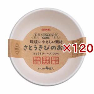 さとうきびのお皿 870mL P-870SOM(4個入×120セット)[使い捨て食器]