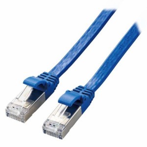 エレコム LANケーブル Cat7 準拠 フラット 3m 10ギガビット LD-TWSF／BU3(1個)[情報家電　その他]