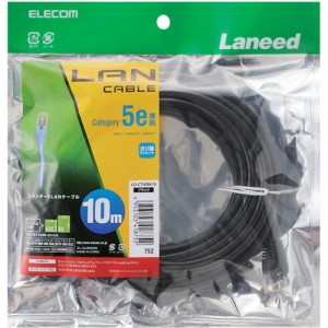 エレコム LANケーブル CAT5E 準拠 10m ブラック LD-CTN／BK10(1本)[情報家電　その他]