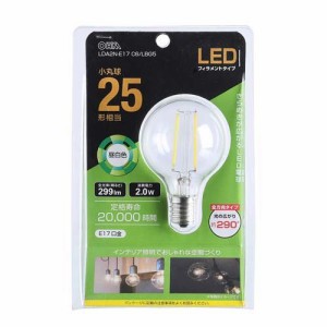 LED電球 フィラメント 小丸球 E17 25形相当 昼白色 LDA2N-E17 C6／LBG5(1個)[蛍光灯・電球]