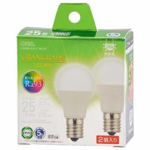 LED電球 小形 E17 25形相当 昼白色(2個入)[蛍光灯・電球]