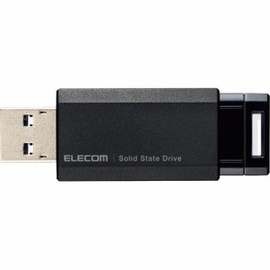 エレコム SSD 外付け ポータブル 500GB 小型 ノック式 ブラック ESD-EPK0500GBK(1個)[情報家電　その他]