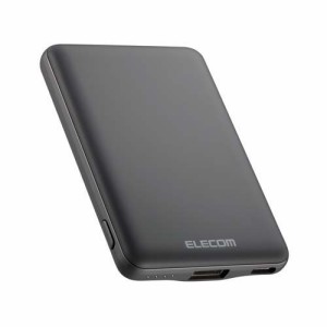 エレコム モバイルバッテリー 5000mAh 12W ダークグレー DE-C37-5000DGY(1個)[充電器・バッテリー類]