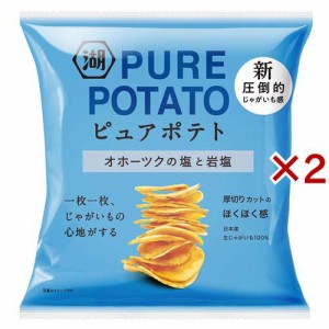 ピュアポテト オホーツクの塩と岩塩(55g×2セット)[スナック菓子]