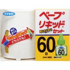 フマキラー ベープリキッド 蚊取り セット 液体式 60日 無香料(本体+取替(60日))[虫除け プラグ式詰め替え]