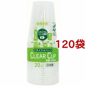 ESクリアカップ 220ml ES-01(20個入*120袋セット)[使い捨て食器]