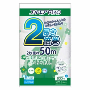 エルモア ピコ トイレットロール 2倍巻 花の香り ダブル 50m(12ロール)[トイレットペーパー ダブル]