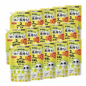 エマール 洗濯洗剤 リフレッシュグリーンの香り 詰め替え 特大サイズ 梱販売用(810ml*15個入)[ドライ用・ウール用洗剤]