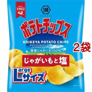 湖池屋 ポテトチップス じゃがいもと塩 Largeサイズ(126g*2袋セット)[スナック菓子]