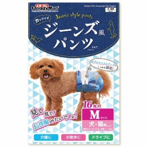 ドギーマン ジーンズ風パンツ M(16枚入)[ペットシーツ・犬のトイレ用品]