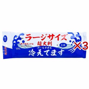 超大判 クールタオル ラージサイズ冷えてます(5枚入×3セット)[ボディケア その他]