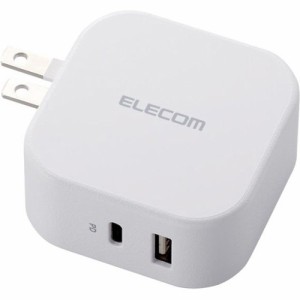 エレコム USB コンセント PD充電器 20W USB-C *1ポート USB-A*1ポート MPA-ACCP20WH(1個)[充電器・バッテリー類]