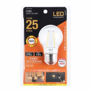 LED電球 フィラメント 小丸球 E26 25形相当 電球色 LDA2L C6／LBG5(1個)[蛍光灯・電球]