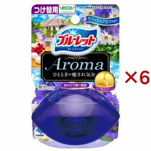 液体ブルーレットおくだけ アロマ つけ替用 リラックスアロマの香り(70ml×6セット)[トイレ用置き型 消臭・芳香剤]